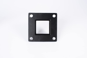 <span class=keywords><strong>Plange</strong></span> de poteau de montage au sol noir moderne en acier inoxydable robuste pour poteau de clôture carré de 2 "et garde-corps de pont - Product Image 2