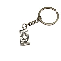 Fortune Tarot Kartı Anahtarlığı, 13x30mm, Metal El ve Göz Şeklinde Tılsım, Hediyelik Vintage Tarzı, Altın ve Gümüş