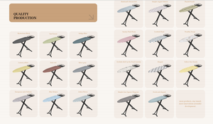 Planche <span class=keywords><strong>à</strong></span> <span class=keywords><strong>repasser</strong></span> surdimensionnée <span class=keywords><strong>à</strong></span> hauteur réglable avec support en silicone ignifuge Accessoire porte-vêtements <span class=keywords><strong>à</strong></span> surface métallique perforée - Product Image 5