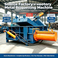 Presse compacteuse hydraulique automatique robuste pour ferraille 180T avec moteur électrique pour balles d'aluminium et d'acier inoxydable