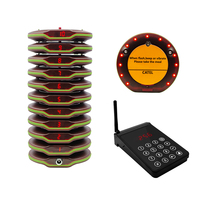 Système d'appel sans fil CATEL Green Coaster Pager CTP206, récepteur 1 10, pour la réception des commandes, les files d'attente, les restaurants, les cafés, les cliniques, les hôpitaux, les hôtels