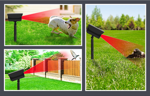 360 độ có thể được xoay theo chiều ngang siêu âm Bird Repeller năng lượng mặt trời Powered Cat Bird Repeller - Product Image 3