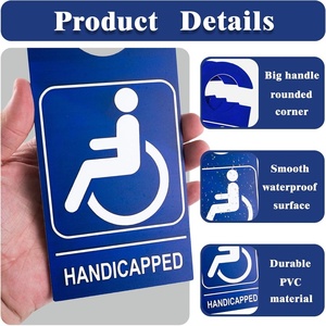 Soporte <span class=keywords><strong>para</strong></span> Tarjeta de Discapacidad de PVC Azul <span class=keywords><strong>para</strong></span> Espejo Retrovisor o Puerta de Coche, 3.5x8.5 Pulgadas - Product Image 3