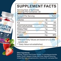 Gummies protéinés sans sucre, marque privée OEM ODM, supplément protéiné avec formule et emballage personnalisés