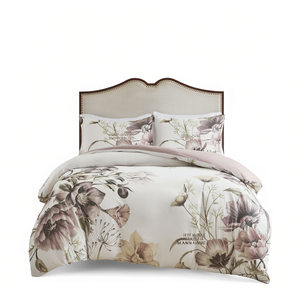 Juego de Funda Nórdica de Algodón Estampado de 3 Piezas, Ropa de Cama Floral Clásica para el Hogar, Transpirable para Todas las Estaciones - Product Image 1