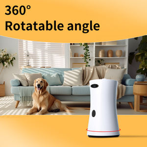 IR gece görüş ve 1080 ° rotasyon ile akıllı evcil hayvan besleyici P HD 360 kamera plastik uzaktan kumanda tedavi dağıtıcı - Product Image 5