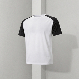 Men's White Black <b>Raglan</b> Sleeve <b>T</b>-<b>Shirt</b> Regular Fit Breathable Jersey cotton Polyester O-Neck Casual Solid Design - Product Image 2