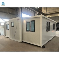 Maison préfabriquée de luxe à 2 chambres avec module mobile extensible en conteneur d'acier de 40 pieds pour utilisation hôtelière dans les petites maisons flottantes