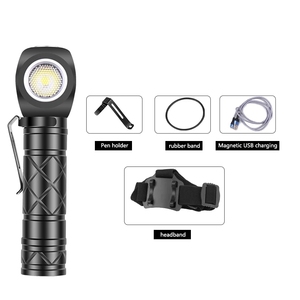 Magnetic Rechargeable Aluminum Alloy Headlamp 3 Modes With Clip Fixed Focus <strong>800lumen</strong> Rechargeable Camping Tactical Flashlight - Product Image 4