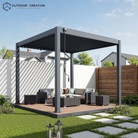 Overdekte aluminium pergola gazebo binnenplaats louvre flip zonkamer tuinvilla luifel paviljoen balkon scherm waterdicht
