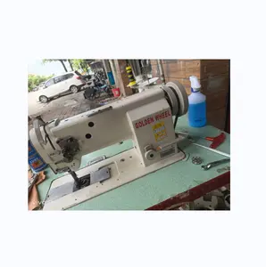 Good quality Golden wheel CS-4150 Compound feed Single Needle Unison Feed Flatbed Sewing Machine for tents leather sewing