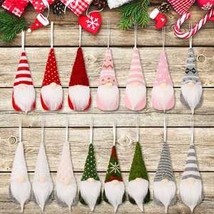 Knitted Ornaments Xmas Faceless Dolls for Home Party Decor <b>Christmas</b> <b>Tree</b> Hanging Gnome Plush Santa Doll - Product Image 2