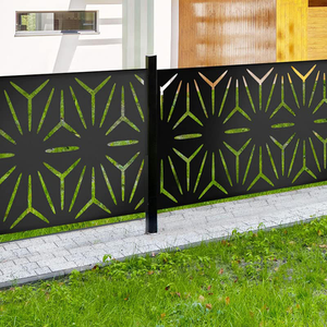 Portail <span class=keywords><strong>de</strong></span> clôture en aluminium durable et moderne, résistant à la corrosion, avec revêtement en poudre, design artistique en acier découpé au laser <span class=keywords><strong>pour</strong></span> la décoration extérieure <span class=keywords><strong>de</strong></span> jardin - Product Image 2