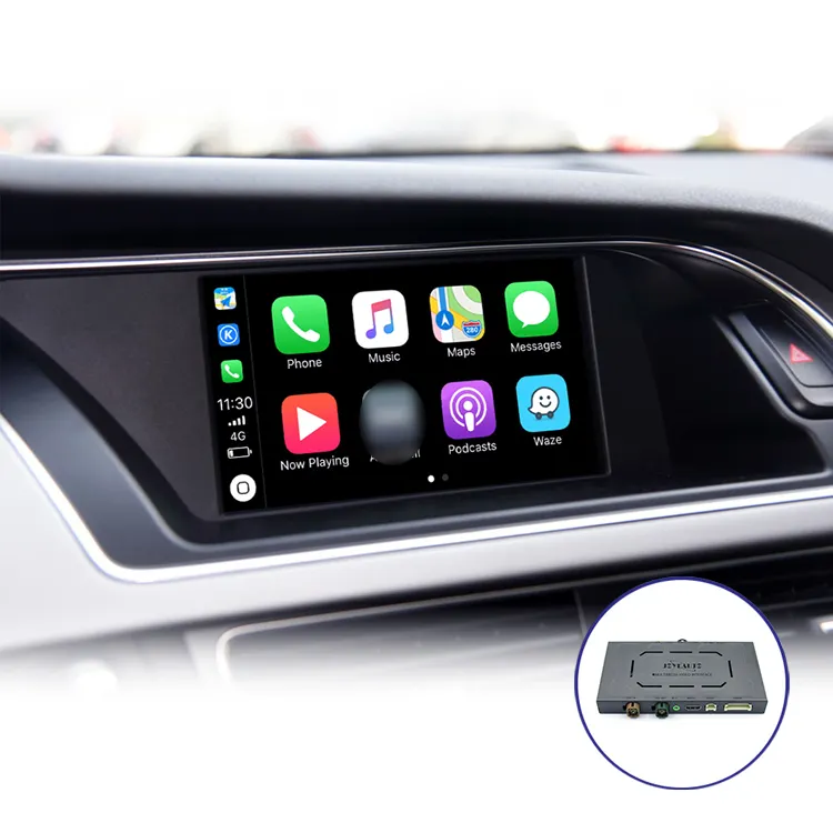 Retrofit carplay multimídia para carro, interface de áudio multimídia sem fio para audi a4 a5 q5 mmi 3g/3g plus