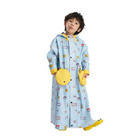 Imperméable de style collège pour la saison des pluies en solde, imperméable pour enfants, personnalisable, long, durable, avec espace pour sac d'école