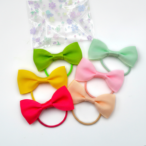 โบว์ผูกผมสำเร็จรูป Gordon Eco Friendly ทำจากริบบิ้นโพลีเอสเตอร์แบบ Grosgrain พร้อมห่วงยางยืด สำหรับวัยรุ่น สาวๆ และผู้หญิง ใช้ตกแต่งผม - Product Image 5