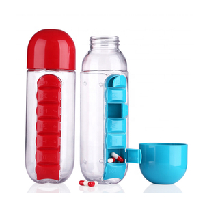Caja portátil de plástico para pastillas, botella de agua de alta calidad, venta al por mayor - Product Image 3