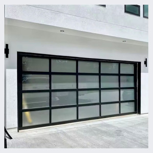 <span class=keywords><strong>Porte</strong></span> <span class=keywords><strong>de</strong></span> <span class=keywords><strong>garage</strong></span> sectionnelle en verre moderne 12x12 en alliage d'aluminium et d'acier isolée avec télécommande automatique style français extérieur pour villa - Product Image 6