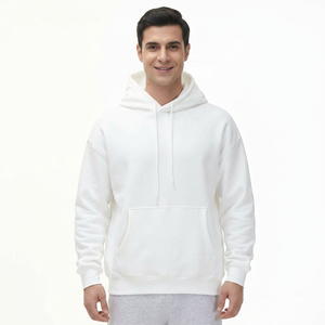 Sweat à capuche pour homme en molleton polyester/coton de haute qualité, 400 g/m², coupe classique, respirant, séchage rapide, idéal pour l'hiver - Product Image 1