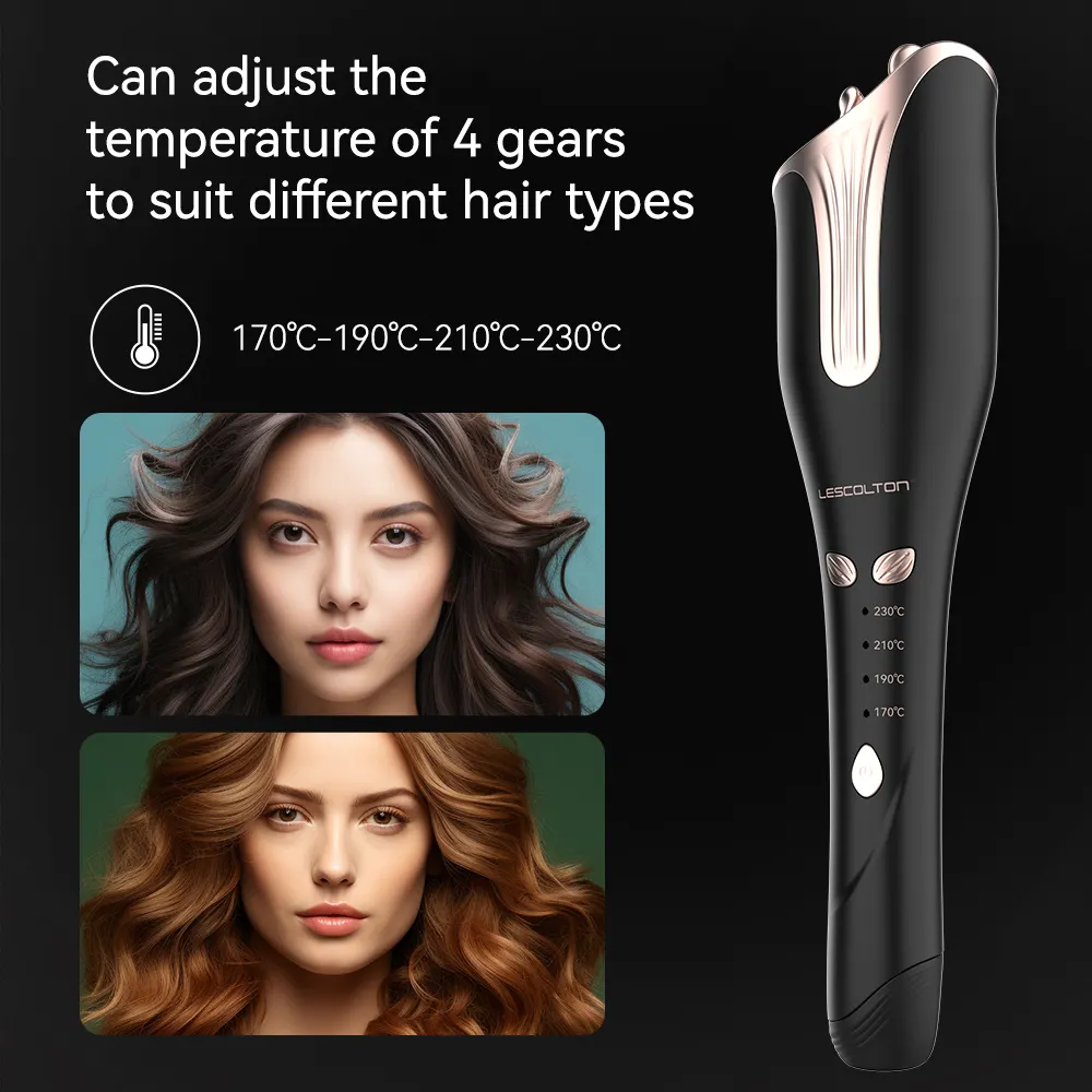 2024 Nova attemperation branco curling ferro multi-modelador de cabelo conjunto com cinco acessórios