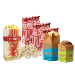 Bolsas de Papel para Palomitas de Maíz con Logotipo Personalizado al por Mayor, Recubiertas de Cera, Aptas para <span class=keywords><strong>Microondas</strong></span>, Lindas, para Cine - Product Image 2