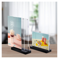 Support de Table en Acrylique Magnétique en Forme de T pour Cartes A4 A5 A6 – Présentoir Publicitaire en Acrylique pour Entreprises – Prix Usine