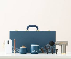 Juego de regalo corporativo para clientes, cuaderno, taza de té de cerámica, aparato de columna Cervical, artículos de oficina, juego de regalo de lujo, nuevo producto 2025 - Product Image 3