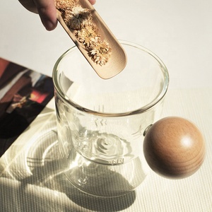 Design speciale unico alto borosilicato personalizzato a doppia parete vetro trasparente <span class=keywords><strong>tazze</strong></span> <span class=keywords><strong>da</strong></span> tè con manico - Product Image 5