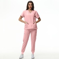 Uniformes hospitaliers personnalisés à manches courtes gommages pour médecins vêtements de spa uniformes d'infirmière extensibles et ajustés