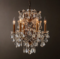 Lustre en cristal Empire Luxury, en fer forgé, pour salon, salle à manger, villa, duplex, mariage, hôtel