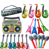 Guitare électrique gonflable géante en PVC, instruments de musique gonflables, jouets, microphone, batterie gonflable, radio, saxophone - Fournisseurs