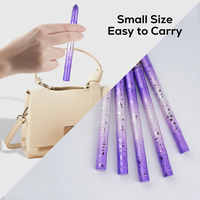 Lot de 10 outils professionnels détachables en métal avec manche en forme de bambou 2-en-1 pour le nail art et le design des ongles
