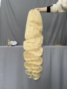 Perruque frontale complète 13x4 en cheveux humains 613 180% de densité, de 20 à 40 pouces - Product Image 4