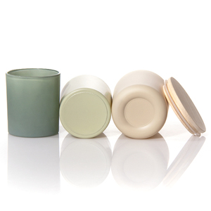 Siap dikirim stoples kaca dalam ruangan kosong untuk stoples lilin kaca buram dengan tutup abu-abu - Product Image 5