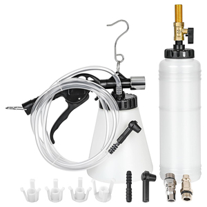 Kit d'outils de purge pneumatique <span class=keywords><strong>pour</strong></span> liquide de frein et d'embrayage avec 4 adaptateurs de maître-cylindre 90-120 PSI - Product Image 1