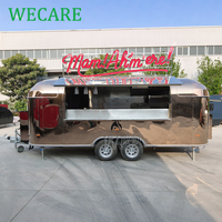 Wecare Mobil Mutfak Barı Seyyar Satış Karavanları Tam Donanımlı Arabalar Yiyecek Kamyonu Hızlı Pizza Barbekü Yiyecek Kamyonu Tam Mutfaklı