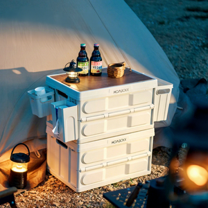 Boîte de rangement pliable pour <span class=keywords><strong>camping</strong></span>, vente en gros, directement de l'usine, organisateur de coffre de voiture avec portes latérales, grande capacité, bac de pique-nique extérieur - Product Image 2