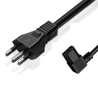 Câble d'alimentation CA 1,5 m multi-types, cuivre pur + PVC, calibre de fil 0,75 mm, qualité certifiée, câble électrique brésilien pour