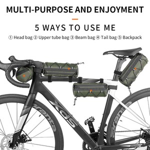 ESLNF Sac de guidon de vélo 2,5 l, sac de guidon avant de vélo avec sangle en caoutchouc - Product Image 3
