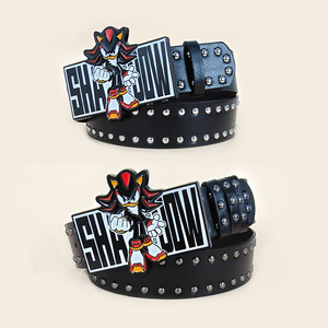 Cinturón Exagerado Estilo INS Harajuku Y2K Thousand Nights Black Speed Boy, Corto, con Tachuelas y Decoración de Cobre, Estilo Urbano para <span class=keywords><strong>Hombre</strong></span> y Mujer - Product Image 6