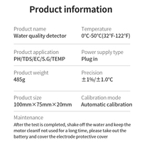 Nouvelles arrivées 5 en 1 WIFI Smart Moniteur de qualité de l'eau en ligne PH EC TDS S.G Temp Testeur de mariculture