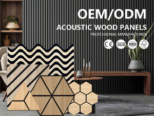 Décoration murale intérieure pour la maison 60x240cm Panneau en <span class=keywords><strong>bois</strong></span> Décoration murale Mdf Akupanel Panneau à lattes acoustiques insonorisées - Product Image 5