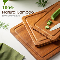 Ensemble de 3 planches à découper en bambou carbonisé, très vendu, pliable, tapis antidérapant, épaisseur 1,5 cm, rectangle, bloc à découper de cuisine