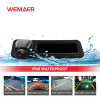 Wemaer OEM ters kamera Mini bölünmüş büyük açı geniş görüş gece görüş CCD Bmw X1 için park sensörü sistemi yedekleme araba kamera