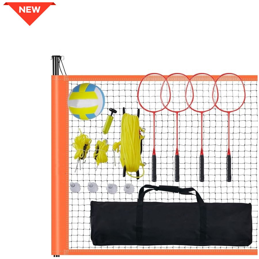 BM04B Competitive Price Badminton Set With Net, Badminton Net Pole, Badminton Net Factory in China