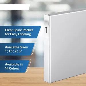 Logo Kustom Ekonomi Premium Berwarna A4 A6 Bulat <span class=keywords><strong>Binder</strong></span> Notebook 1-Inch 3-<span class=keywords><strong>Ring</strong></span> <span class=keywords><strong>Binder</strong></span> untuk Kantor Sekolah Rumah - Product Image 4