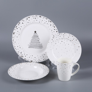 Service <span class=keywords><strong>de</strong></span> table en porcelaine personnalisé sur le thème <span class=keywords><strong>de</strong></span> Noël, cadeau <span class=keywords><strong>de</strong></span> Noël avec tasse, <span class=keywords><strong>ensemble</strong></span> <span class=keywords><strong>de</strong></span> <span class=keywords><strong>vaisselle</strong></span> en céramique - Product Image 2