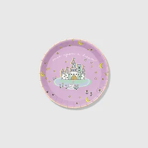 Vajilla Desechable con Temática de Princesa de Cuento de Hadas DAMAI, Platos y Vasos Desechables para Fiesta de Cumpleaños de Niña con Diseño de Castillo - Product Image 6