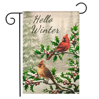 Drapeau de jardin personnalisé double face en polyester pour extérieur, décorations de Noël numériques, drapeau de bienvenue pour pelouse et jardin