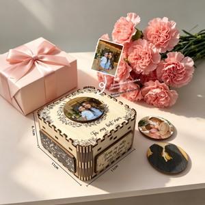 Carillon in Legno Personalizzato con Disco in Vinile, Regalo Personalizzato per San Valentino, Natale, Anniversario, Decorazione per la Casa - Product Image 3